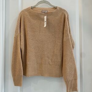 J. Crew Women's Camel Crew Neck Sweater